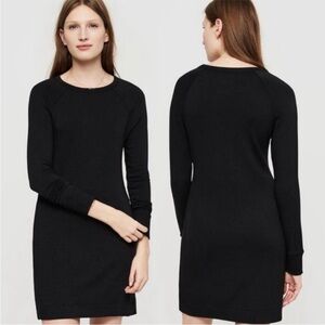 Lou & Grey Signature Long Sleeve Dress Black Medium Light Sweatshirt
